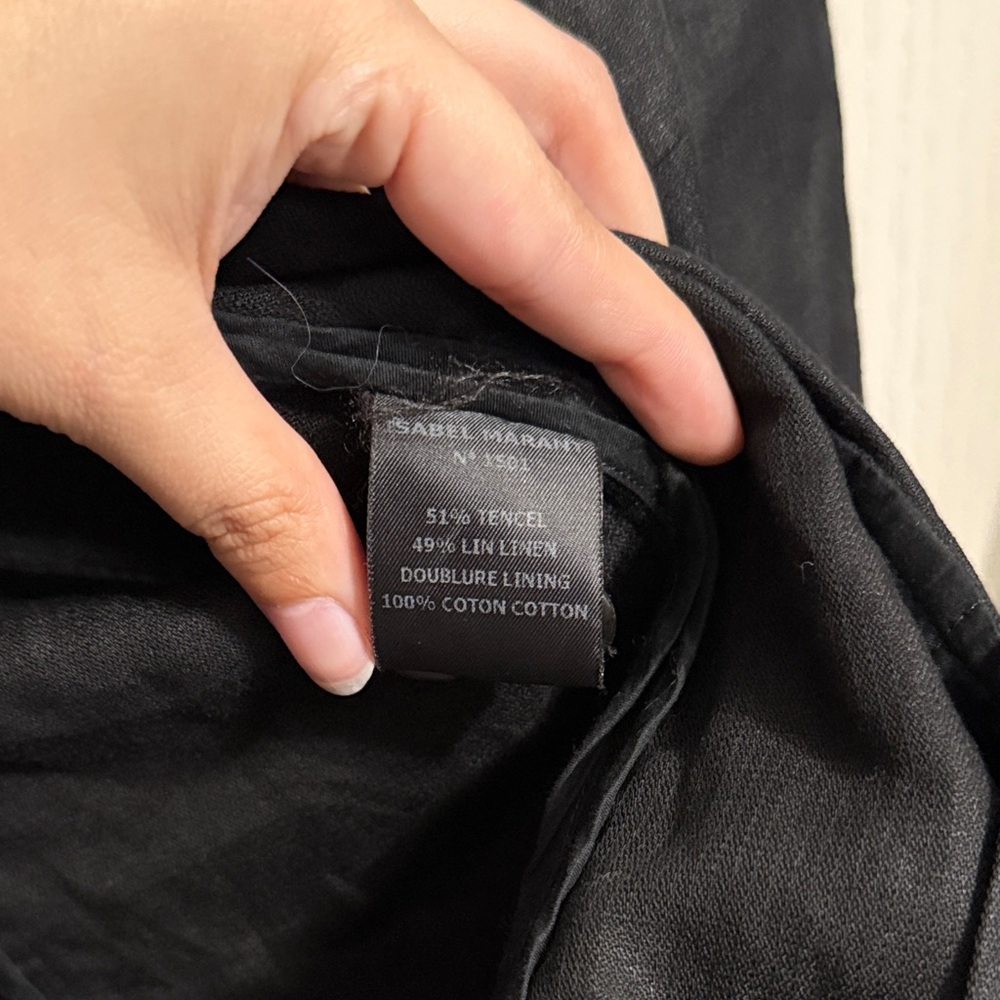 💙💖 Isabel Marant Black Linen Blend Blazer‎ Minimalist Old Money Quiet Luxury - Picture 6 of 8